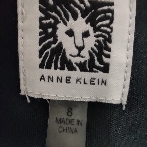 ANNE KLEIN RED AND BLACK LONG SLEEVES RUCHED FORMALMIDI DRESS WOMEN'S SIZE 8 - Picture 8 of 14